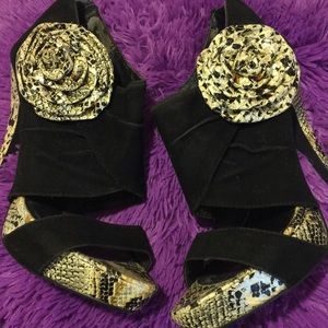 Snake patterned heels